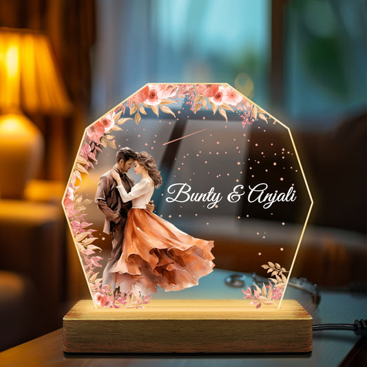 Buy Customized Led Lamp with Text -Perfect for Couple Gift 