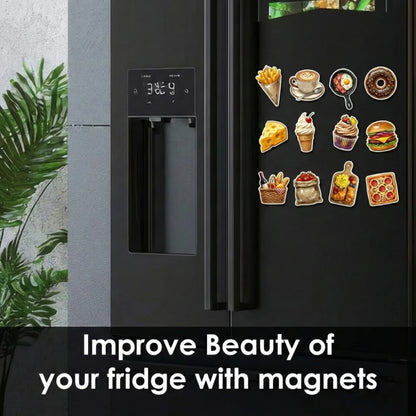 Buy Online Fashionury MDF Wooden Food Fridge Magnets (Set of 12)