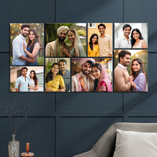Customised wall décor of 8 Pieces photo frames for home and office By Fashionury
