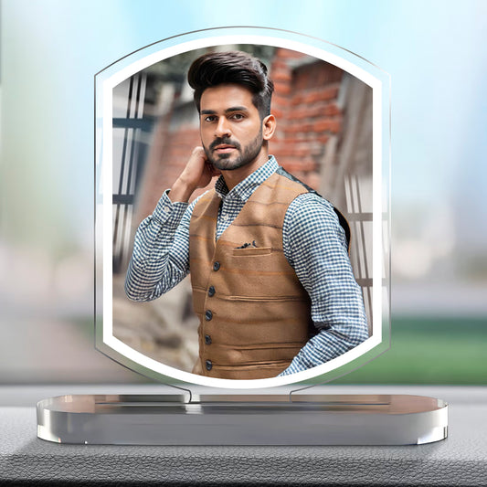 Buy Online Fashionury Car Decor Acrylic Car Dashboard Photo Frame- Oval Portrait