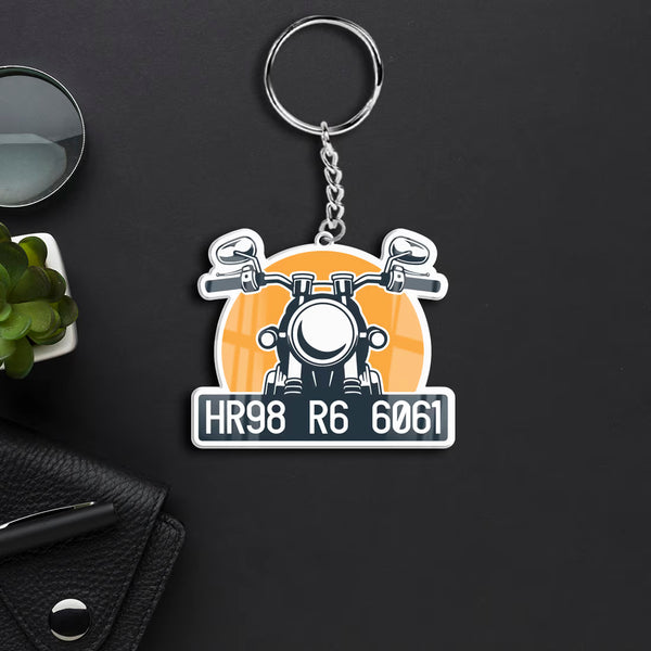 Acrylic Custom Keychain with Plate Number