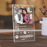 Acrylic Spotify Plaque – Text White (Portrait)