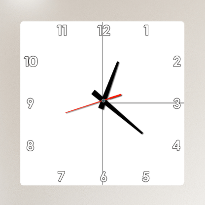 Preview of Modern 3 Photo Layout Acrylic Wall Clock for displaying multiple memories 