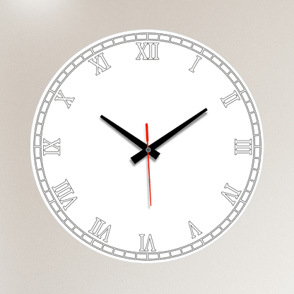 Preview of Custom Circular Roman Numeral Acrylic Clock perfect for Wedding or Anniversary Gift 