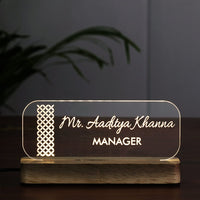 Engraved Name LED Night Lamp – Name & Post