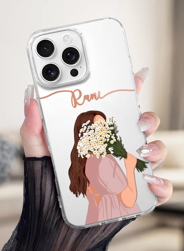 Custom Floral Girl Aesthetic Name Phone Case | Fashionury