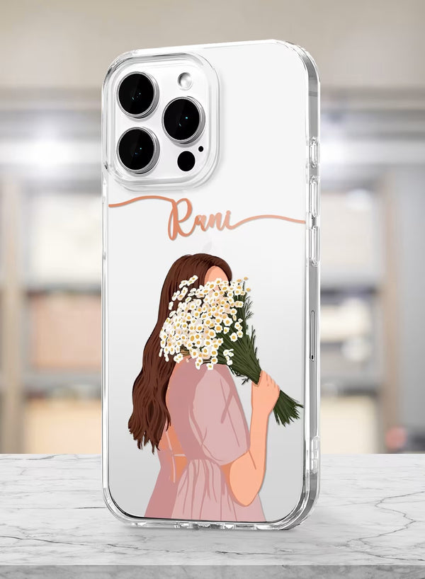 Custom Floral Girl Aesthetic Name Phone Case | Fashionury