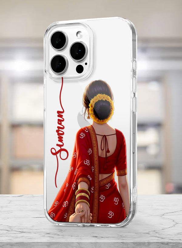 Personalized Traditional Indian Woman Portrait Clear Case