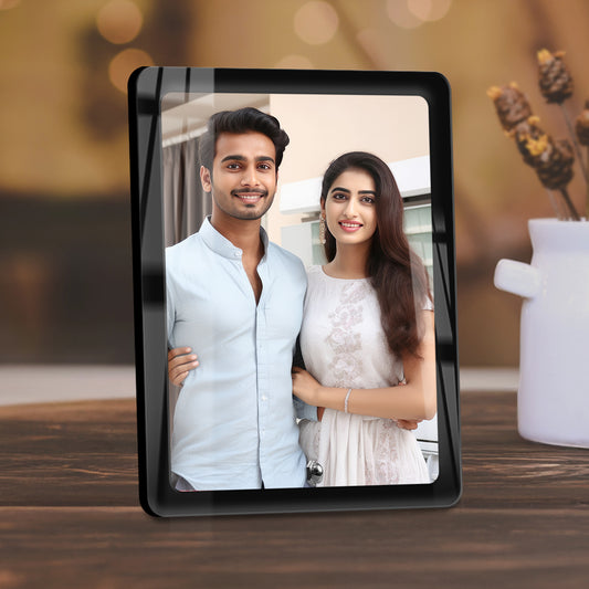 Acrylic Photo Frame – Black Frame (Portrait)