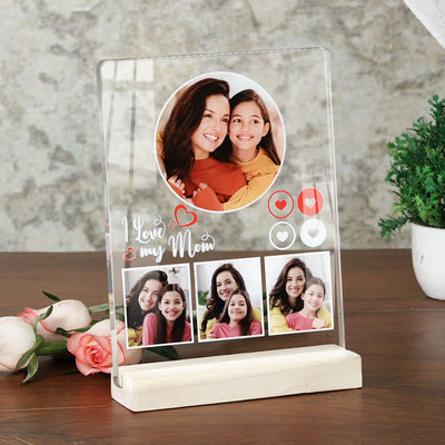 I Love My Mom Custom Acrylic Photo Frame | Fashionury