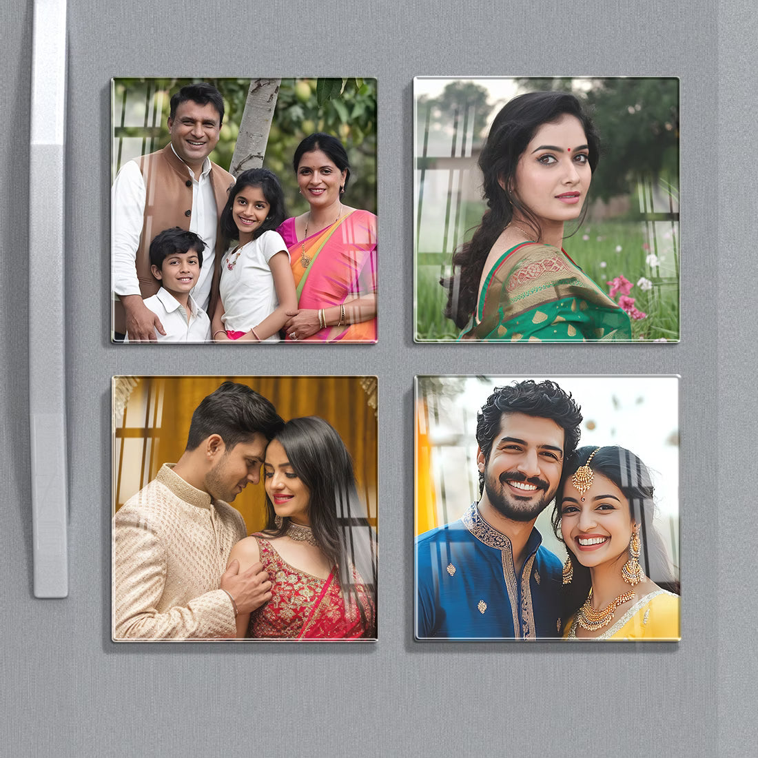 Buy Online Fashionury Custom Acrylic Fridge Magents Set of 4