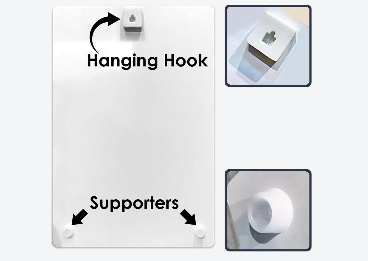 Easy installation hanging hook and supporters on the backside of personalized acrylic Portrait Photo frame
