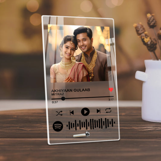 Customized Acrylic Spotify Plaque with Personalized Photo and Song Text – Unique Music Gift by Fashionury
