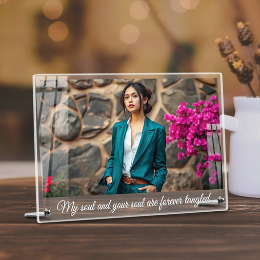 Personalized Acrylic Photo Frame with  Text  – Elegant Room Art Décor by Fashionury