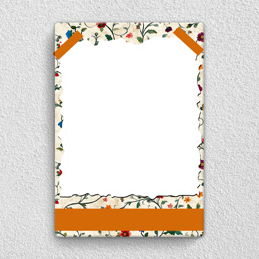 Preview of Personalised couple acrylic wall frame with two circular wedding portraits and royal floral border design