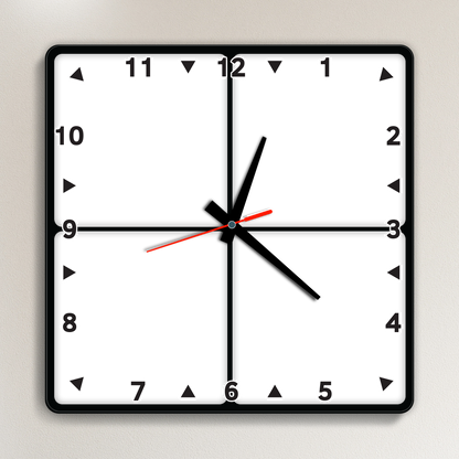 Acrylic Wall Clock - 4 Square Rectangle