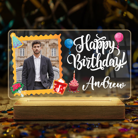Buy Personalized acrylic birthday photo frame – Fashionury