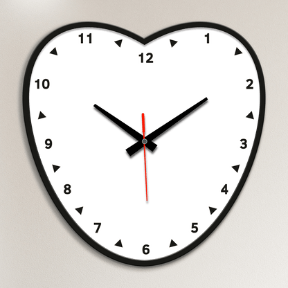 Preview of Personalized Acrylic Heart Shape wall Photo Clock - Fashionury