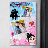 Acrylic Paper Effect Design Photo Frame – Portrait D31