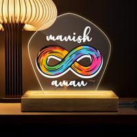 Acrylic Name Lamp with LED Base – Infinity