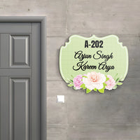 Acrylic Name Plate- Flowers
