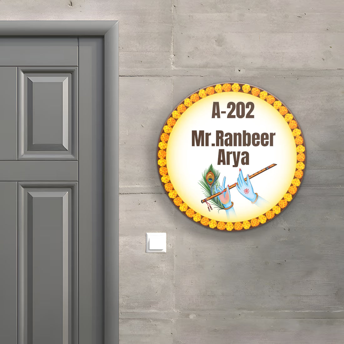 Buy Online Fashionury Name Plate Acrylic Name Plate- Krishna