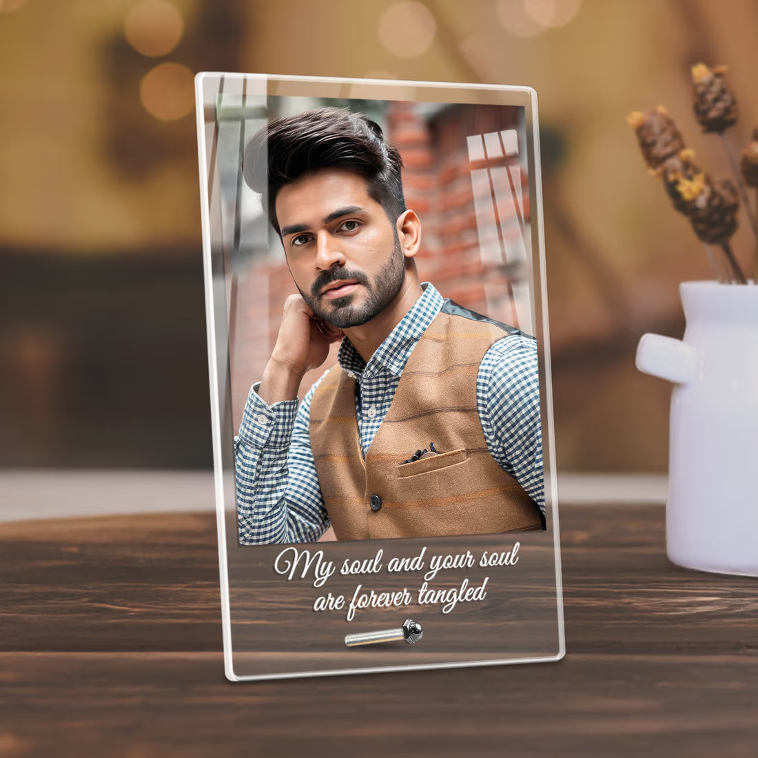 Buy Online Fashionury Photo Frame Acrylic Photo Frame – Text White (Portrait)