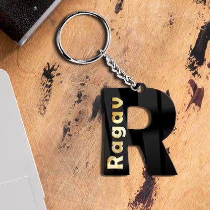 Buy Online Fashionury Keychain Acrylic Premium Custom Keychain Golden Name Letters