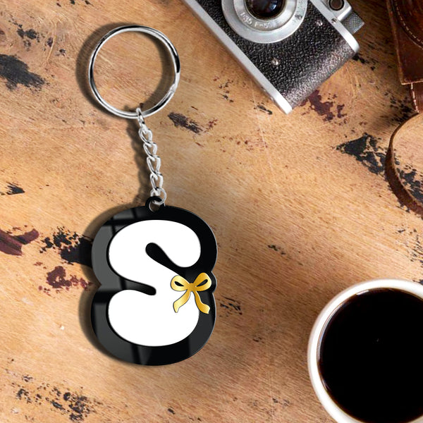 Acrylic Premium Custom Keychain with Name Bow Letters