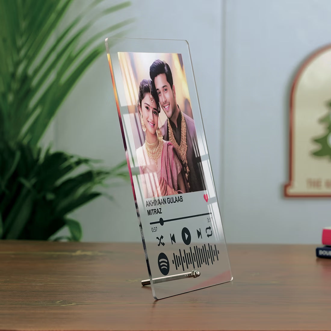 Buy Online Fashionury Photo Frame Acrylic Spotify Plaque – Text Black (Portrait)