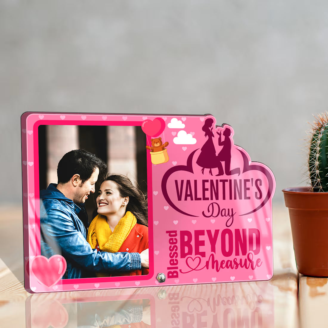 Personalized Fashionury Photo Frame Acrylic Valentine's Photo Frame – Landscape D5