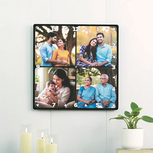 Buy Online Fashionury Clock Acrylic Wall Clock - 4 Square Rectangle