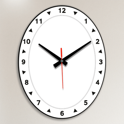 Buy Online Fashionury Clock Acrylic Wall Clock- Black Oval
