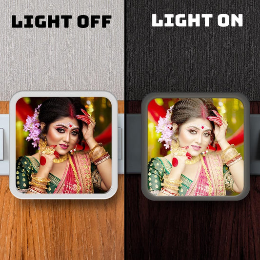 Fashionury Plug-In Photo Lamp Custom LED Photo Lamp – Plug & Glow with Your Picture