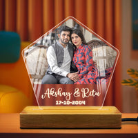 Acrylic Photo LED Lamp - Pentagon Shape