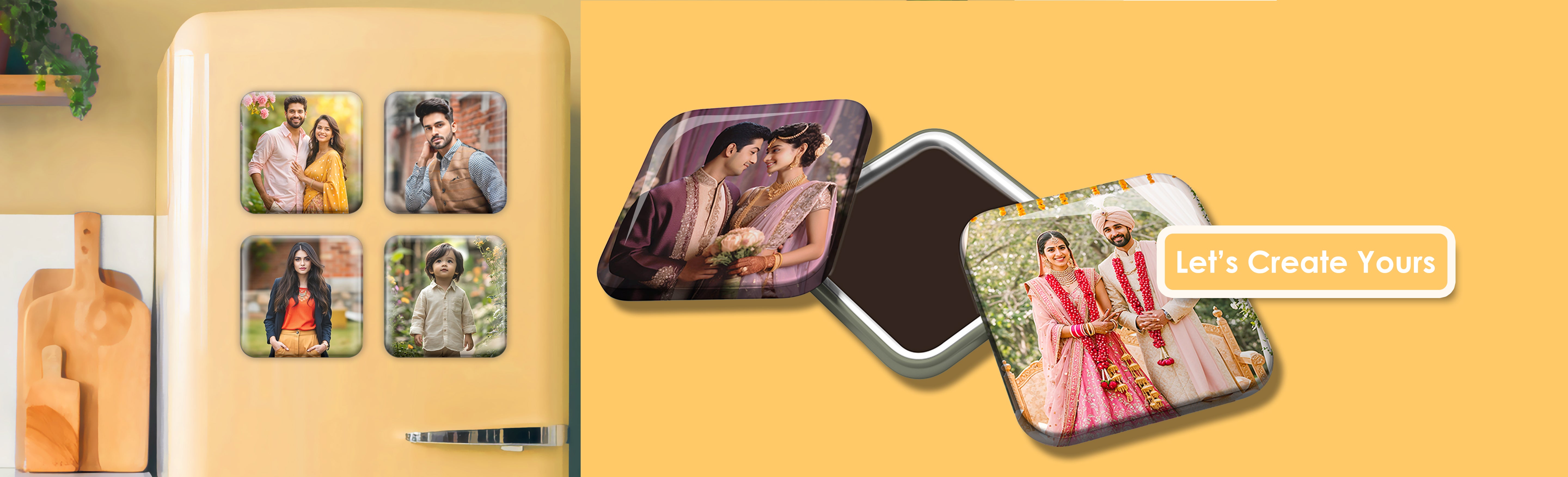 Fashionury customized photo frame fridge magnet for home décor