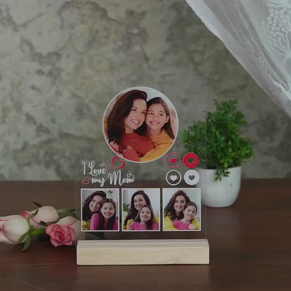 I Love My Mom Custom Acrylic Photo Frame | Fashionury