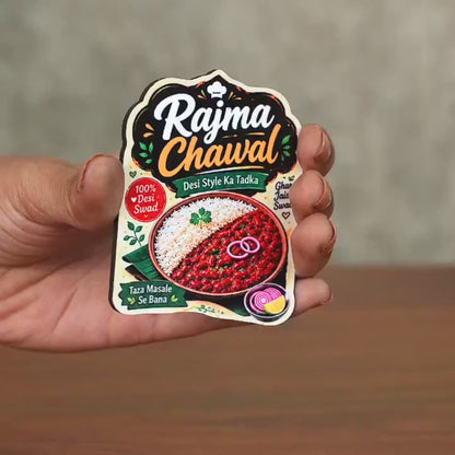 Indian Thali Food MDF Fridge Magnet Set – Pack of 4
